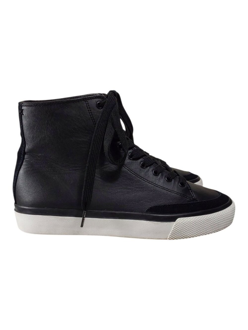rag & bone RB Army Black Leather High Top Sneakers Women's Luxury/Edgy - 41 (10) - Picture 5 of 12